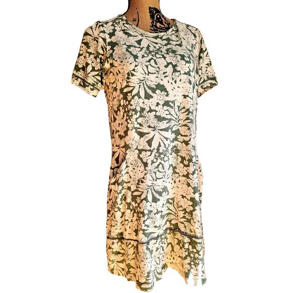 Fat Face Dresses & Skirts - Fat Face Pocket Dress. US Sz 6 Simone Tropical Floral Jersey Dress  Green/Cream